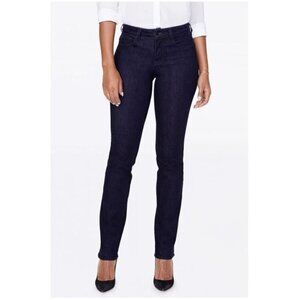 NYDJ Not Your Daughters Jeans Marilyn Straight Jeans Rinse Dark Blue